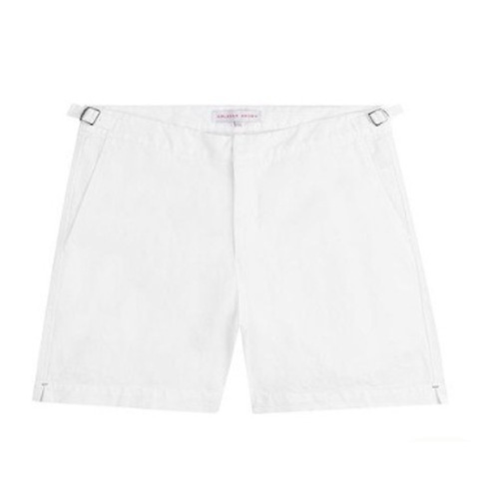 Orlebar Brown White Cotton Linen Tailored Shorts Mens 32 Quiet Luxury Resortwear